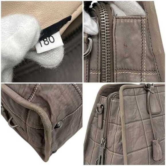 PRADA Gray Leather Shoulder Bag - Picture 7 of 11